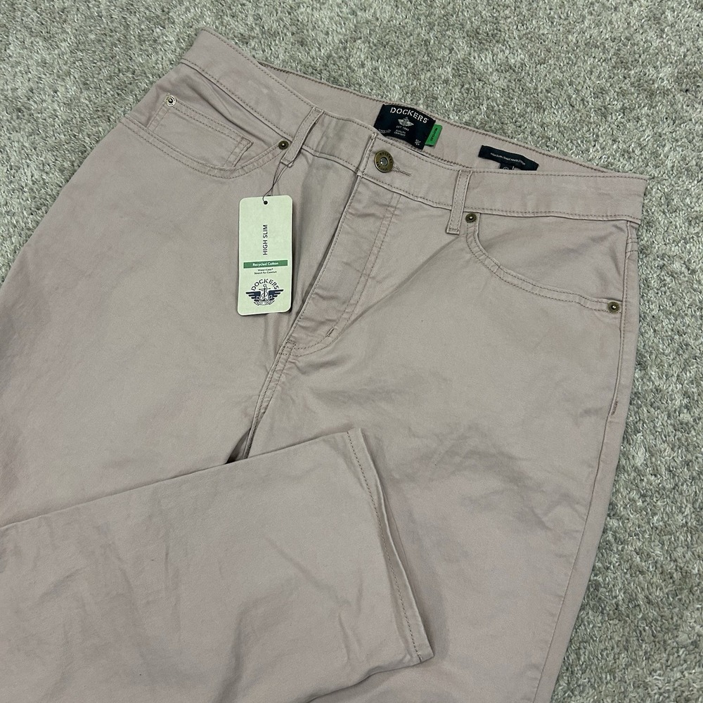 Dockers Womens Pants Size 31 Purple High Rise Slim Fit Jean‎ Cut 29" Inseam New